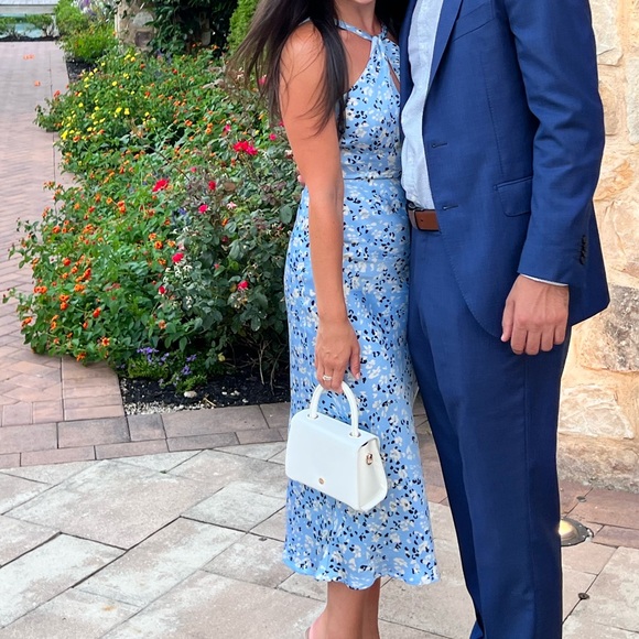 ASTR The Label Blue Floral Halter Midi Dress - Picture 3 of 3